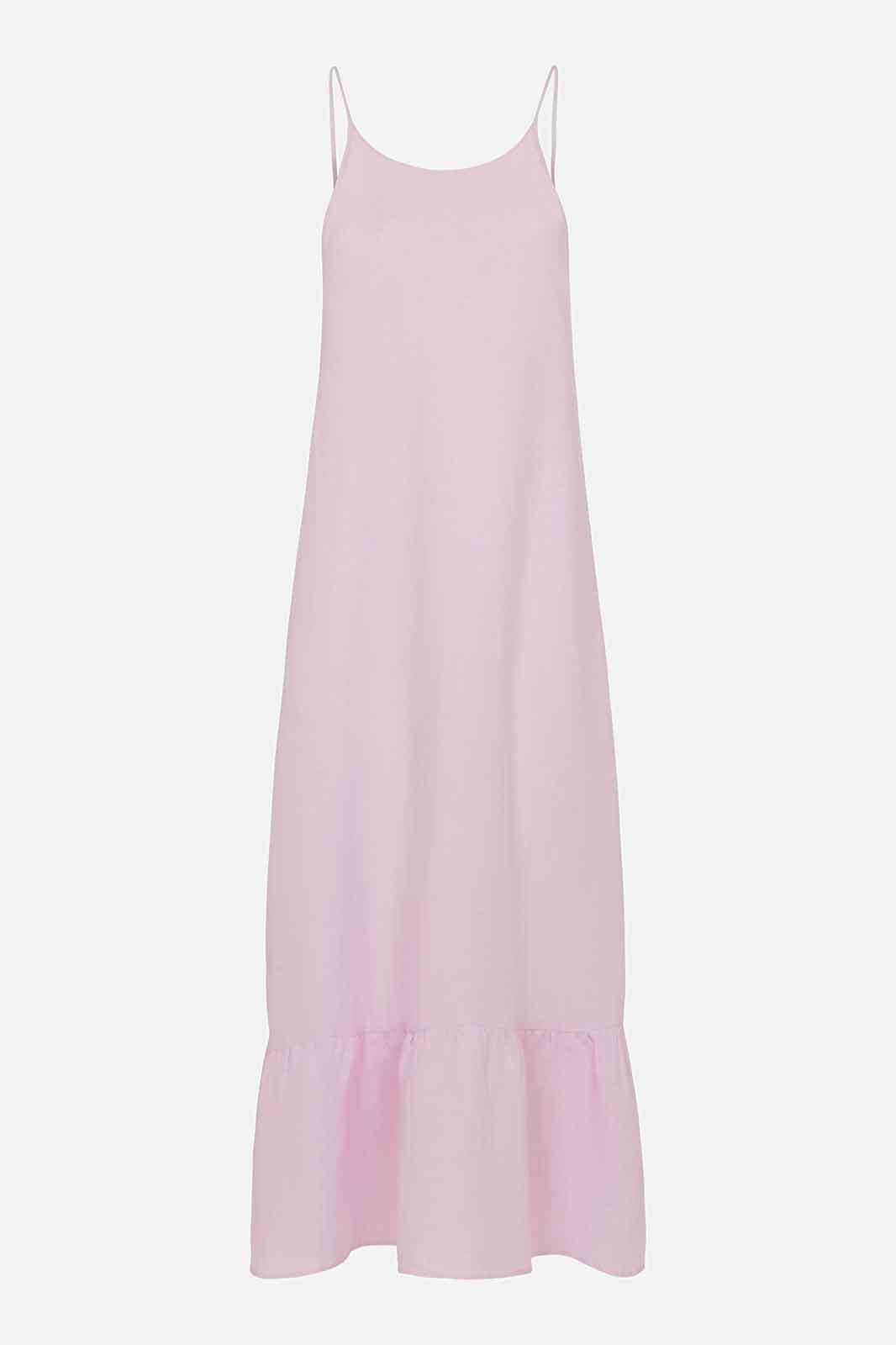 arkitaip Maxi Dresses The Gerda Ruffled Slip Dress in Lavender