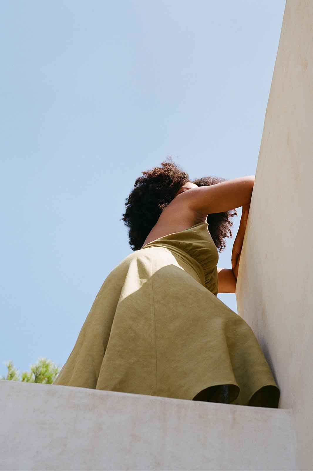 arkitaip Maxi Dresses The Isi Halterneck Dress in Willow Green