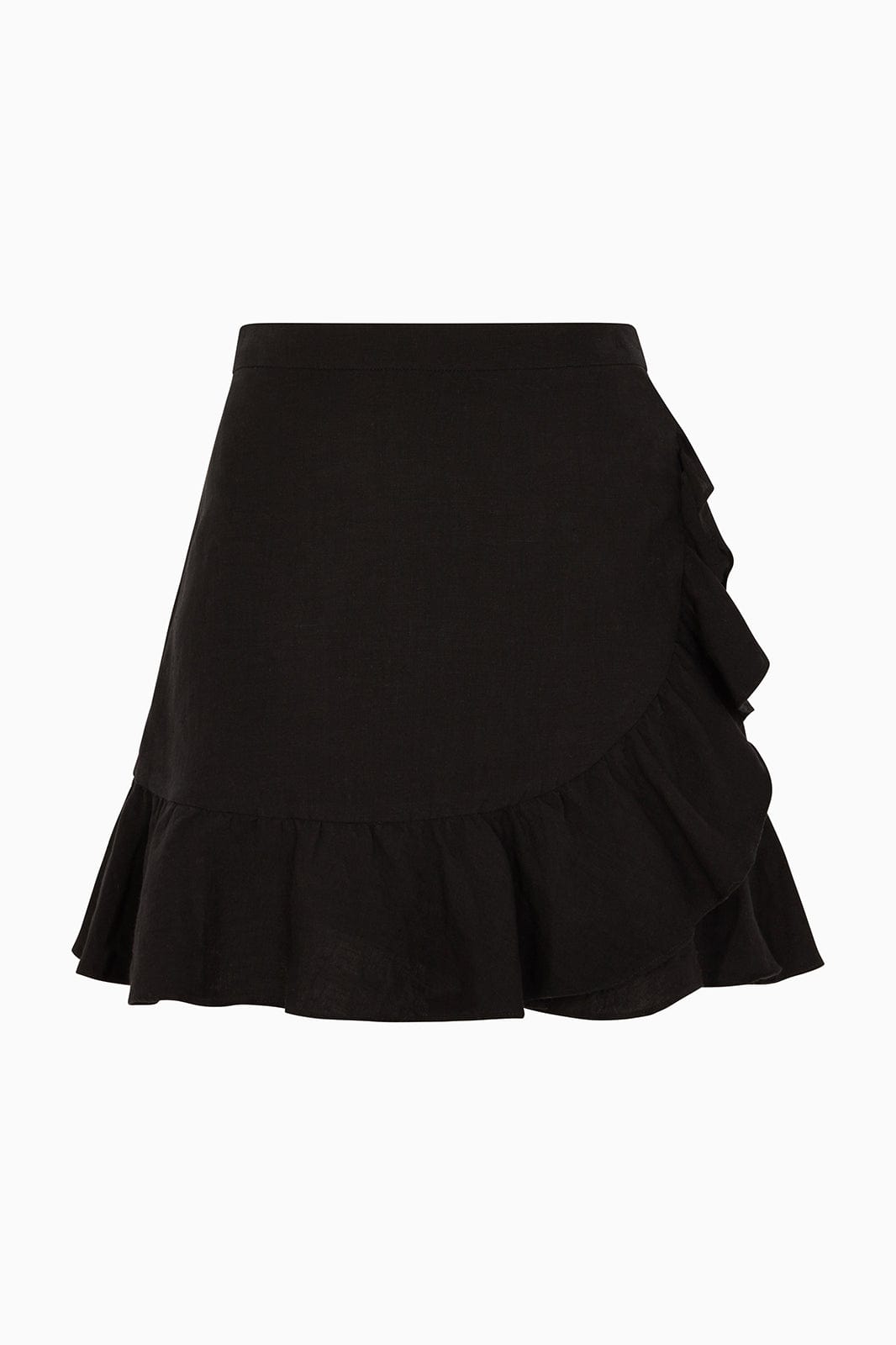 arkitaip Skirts The Sharon Ruffled Mini Skirt in black