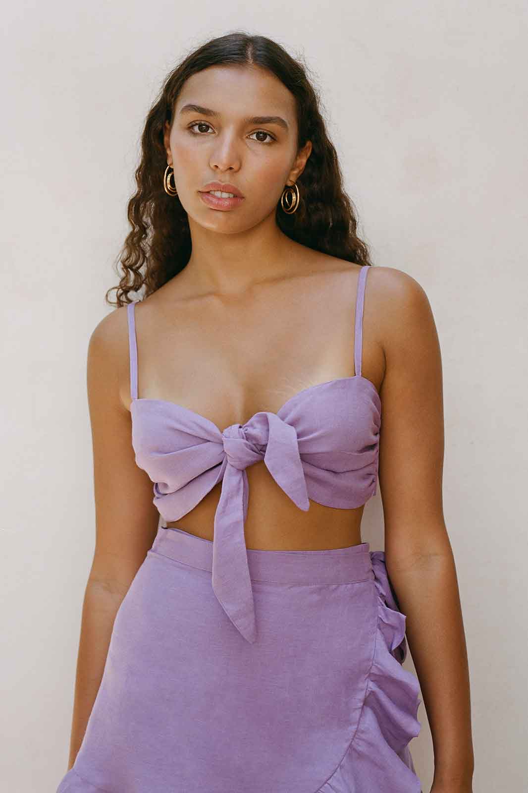 arkitaip Skirts The Sharon Ruffled Mini Skirt in Purple