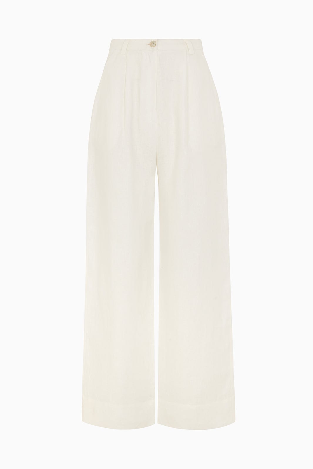 arkitaip Trousers The Wabi Pleated Linen Trousers in off-white